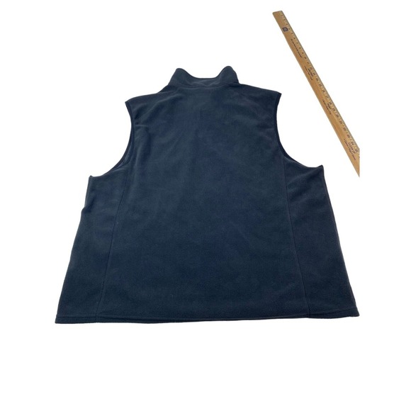 Men's L.L. BEAN Black Full Zip Polyester Fleece Vest Size XL Highland Intl. Logo - Picture 6 of 8